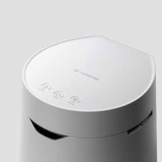 Close-up of Carepod humidifier top with control buttons