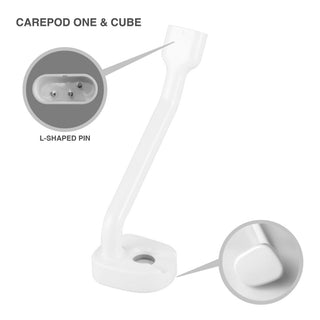 White oscillator part with L-shaped pin for Carepod One and Cube